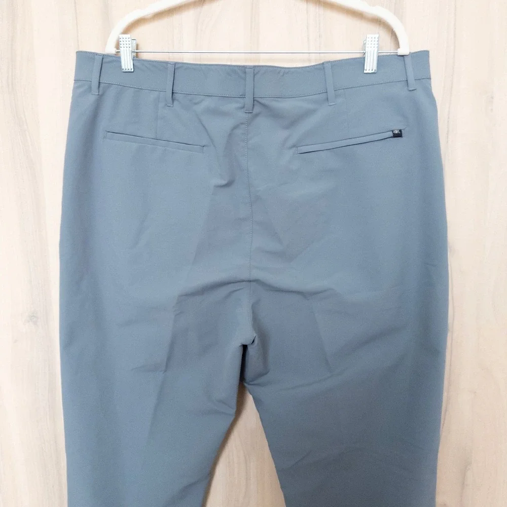Banana Republic Mens Tech‎ Pants 40x32 Gray Performance Flat Front Chino Office